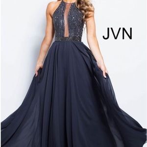 Jovani dark gray prom dress in charcoal; size 4